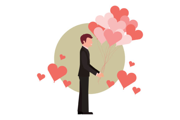 Male Character Design for Wedding Embroidery Projects